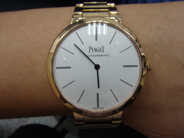 台中流當品拍賣 流當手錶 新款 原裝 PIAGET 伯爵 超薄自動 18K 玫瑰金 自動上鍊 9成5新 盒單齊