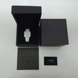 台中精品手錶拍賣 原裝 BELL&ROSS BRS-98 陶瓷 石英 女錶 9成5新 盒單齊全 喜歡價可議 KR006
