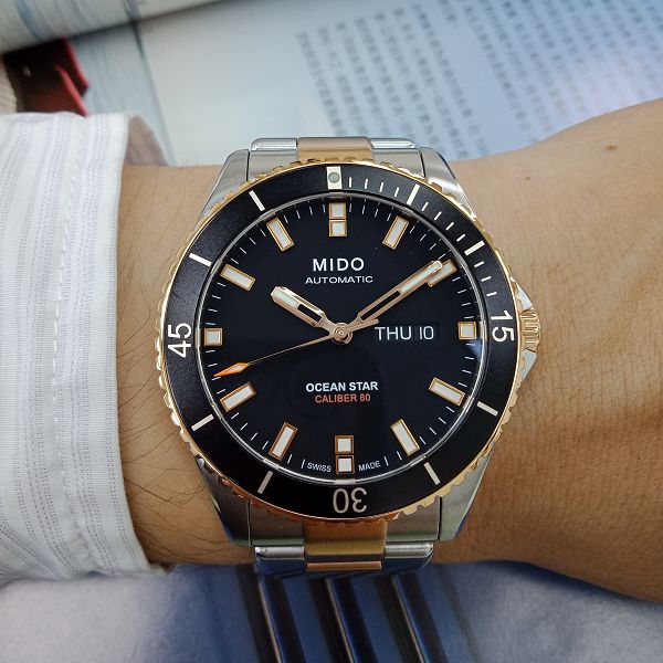 台中流當手錶拍賣 原裝 MIDO 美度 OCEAN STAR 海洋之星 自動男錶 9成8新 盒單齊 特價出清 KR007