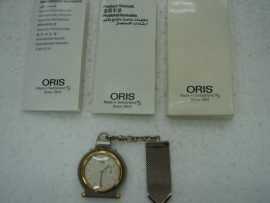 台中當舖流當精品 原裝 少有 原裝 ORIS 豪利時 半金 手上鍊 懷錶 9成新 附保單 喜歡價可議 ZR071